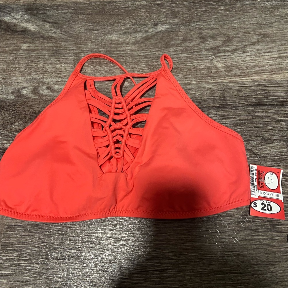Becca by Rebecca Virtue Red Bikini Top